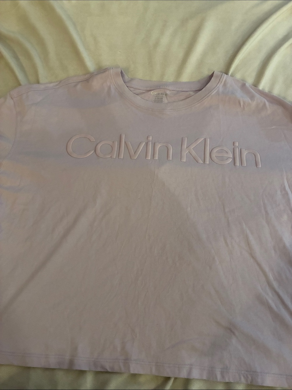 Calvin Klein Men's Light Lavender Short-Sleeve Logo Tee
